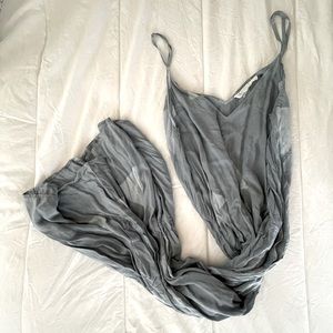 Grey Blue Summer Maxi sundress